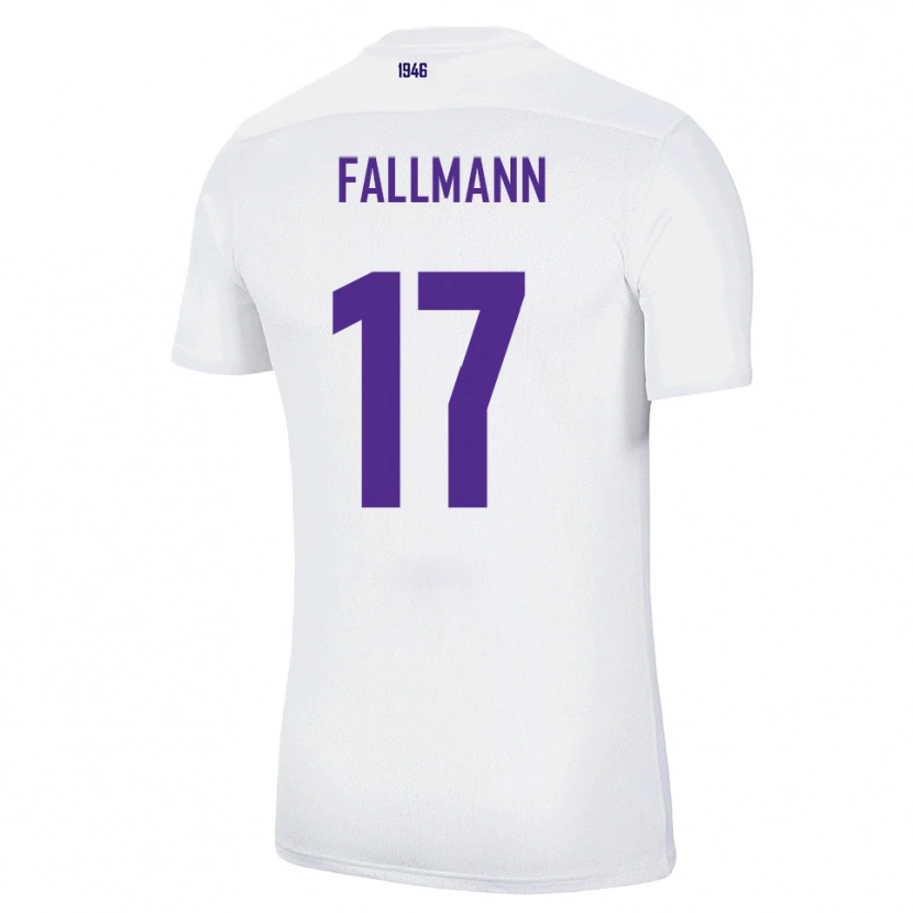 Danxen Mujer Camiseta Pascal Fallmann #17 Blanco Verde 2ª Equipación 2025/26 La Camisa México