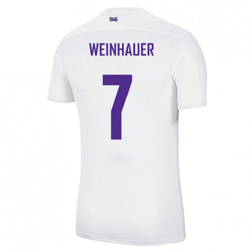 Danxen Mujer Camiseta Erik Weinhauer #7 Blanco Verde 2ª Equipación 2025/26 La Camisa México