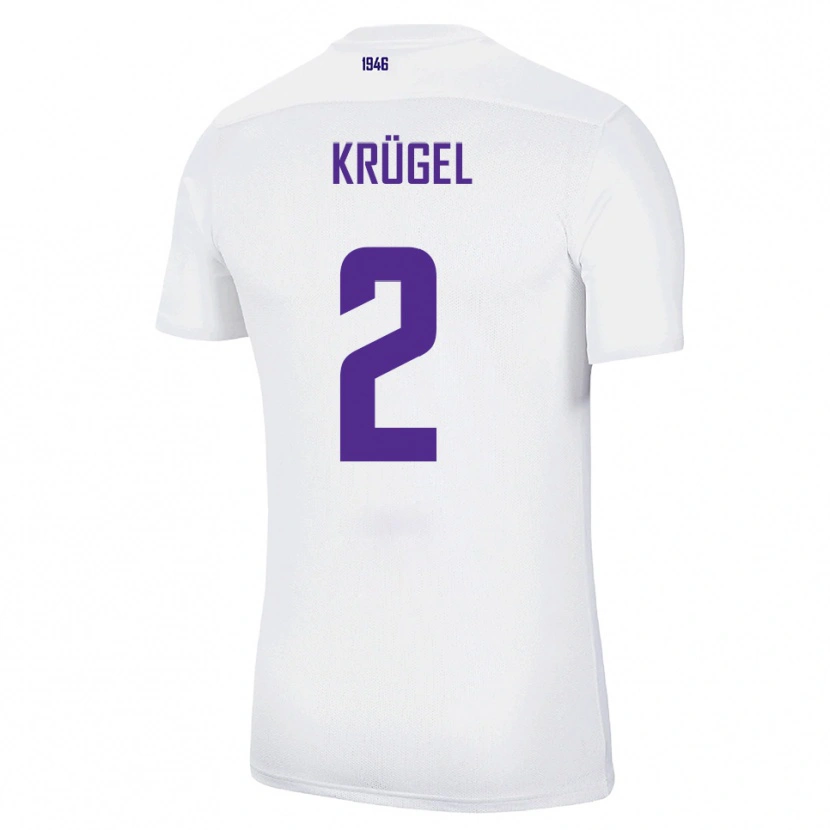Danxen Mujer Camiseta Theo Krügel #2 Blanco Verde 2ª Equipación 2025/26 La Camisa México