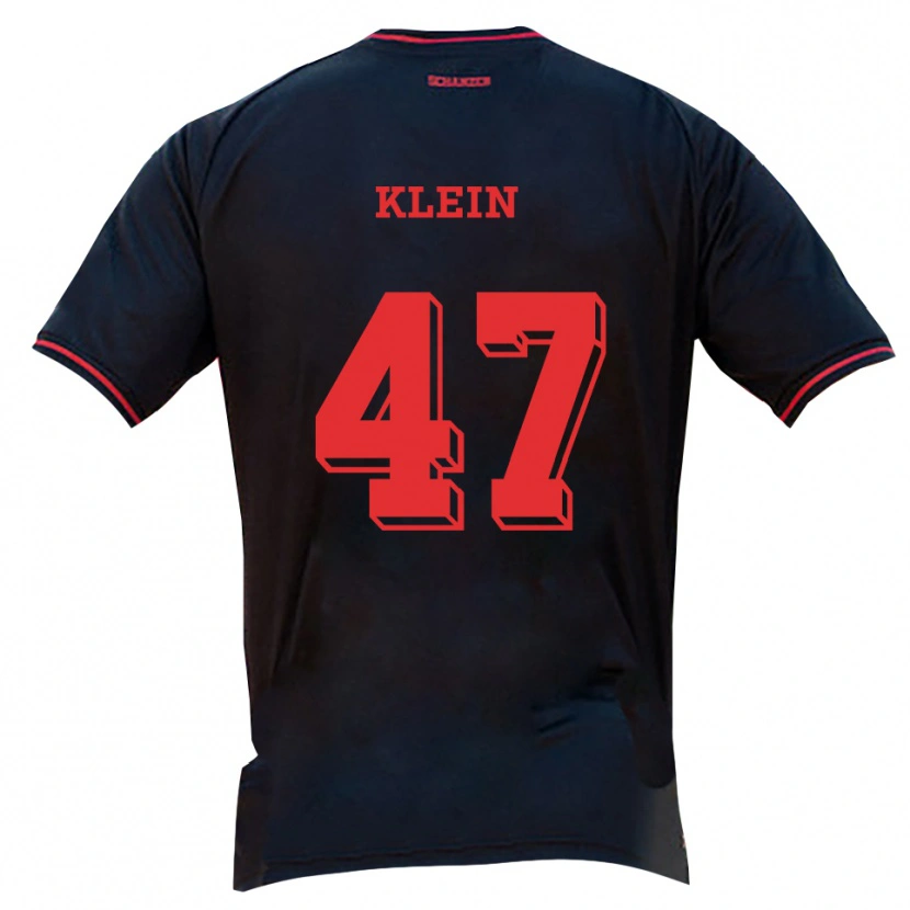 Danxen Mujer Camiseta David Klein #47 Negro Rojo Blanco 2ª Equipación 2025/26 La Camisa México