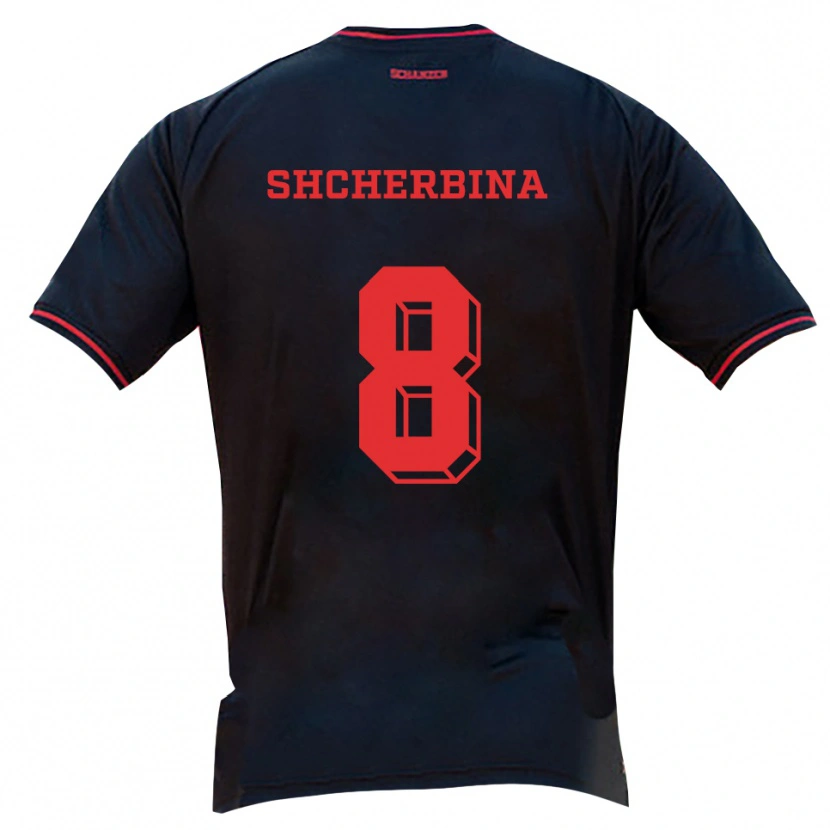 Danxen Mujer Camiseta Ivan Shcherbina #8 Negro Rojo Blanco 2ª Equipación 2025/26 La Camisa México