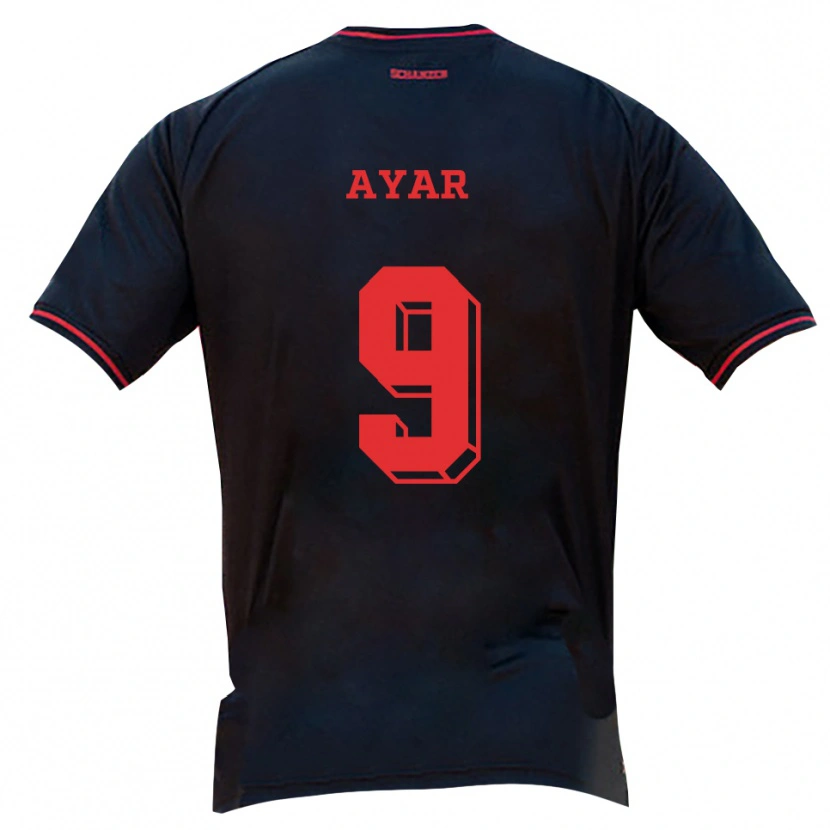 Danxen Mujer Camiseta Eren Ayar #9 Negro Rojo Blanco 2ª Equipación 2025/26 La Camisa México