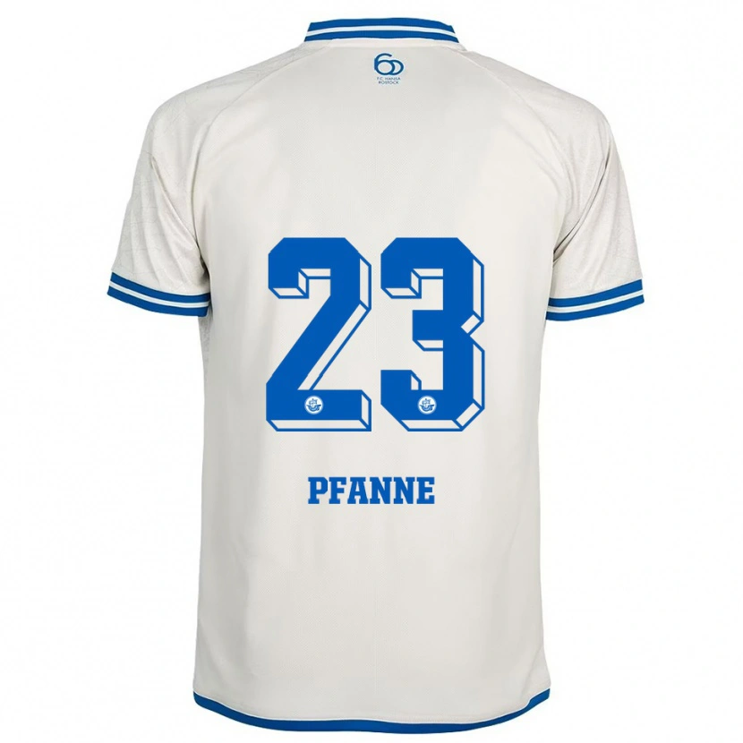 Danxen Mujer Camiseta Franz Pfanne #23 Blanco Azul 2ª Equipación 2025/26 La Camisa México
