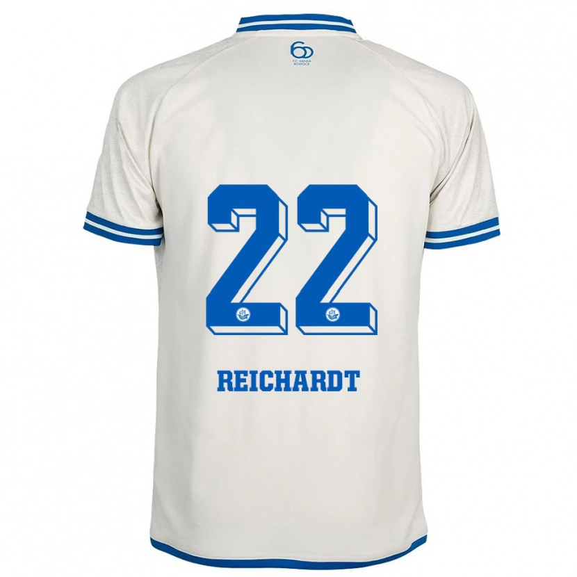 Danxen Mujer Camiseta Leon Reichardt #22 Blanco Azul 2ª Equipación 2025/26 La Camisa México