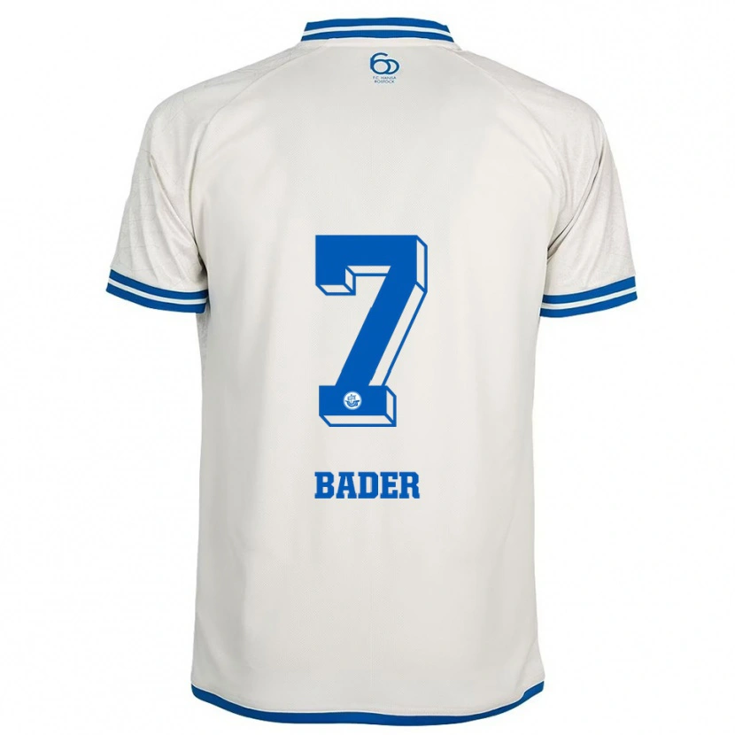 Danxen Mujer Camiseta Tom Bader #7 Blanco Azul 2ª Equipación 2025/26 La Camisa México
