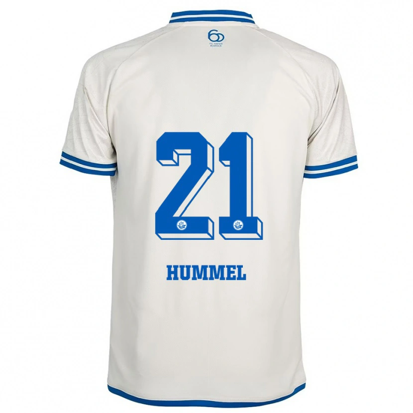 Danxen Mujer Camiseta David Hummel #21 Blanco Azul 2ª Equipación 2025/26 La Camisa México