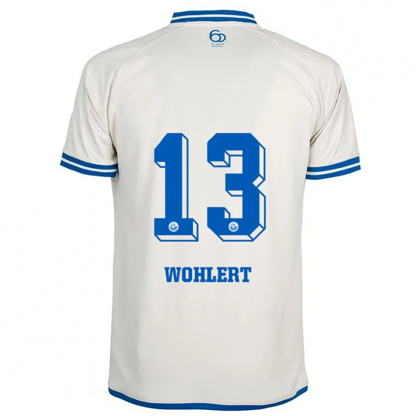 Danxen Mujer Camiseta Finlay Wohlert #13 Blanco Azul 2ª Equipación 2025/26 La Camisa México