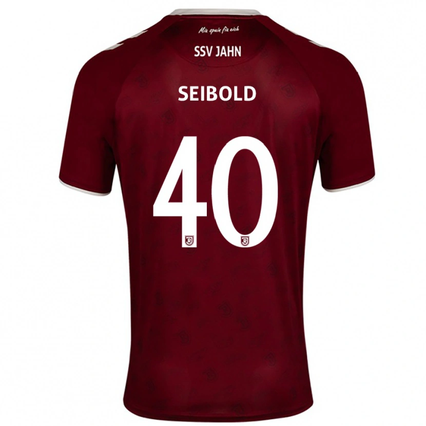 Danxen Mujer Camiseta Jakob Seibold #40 Borgoña Blanco 2ª Equipación 2025/26 La Camisa México