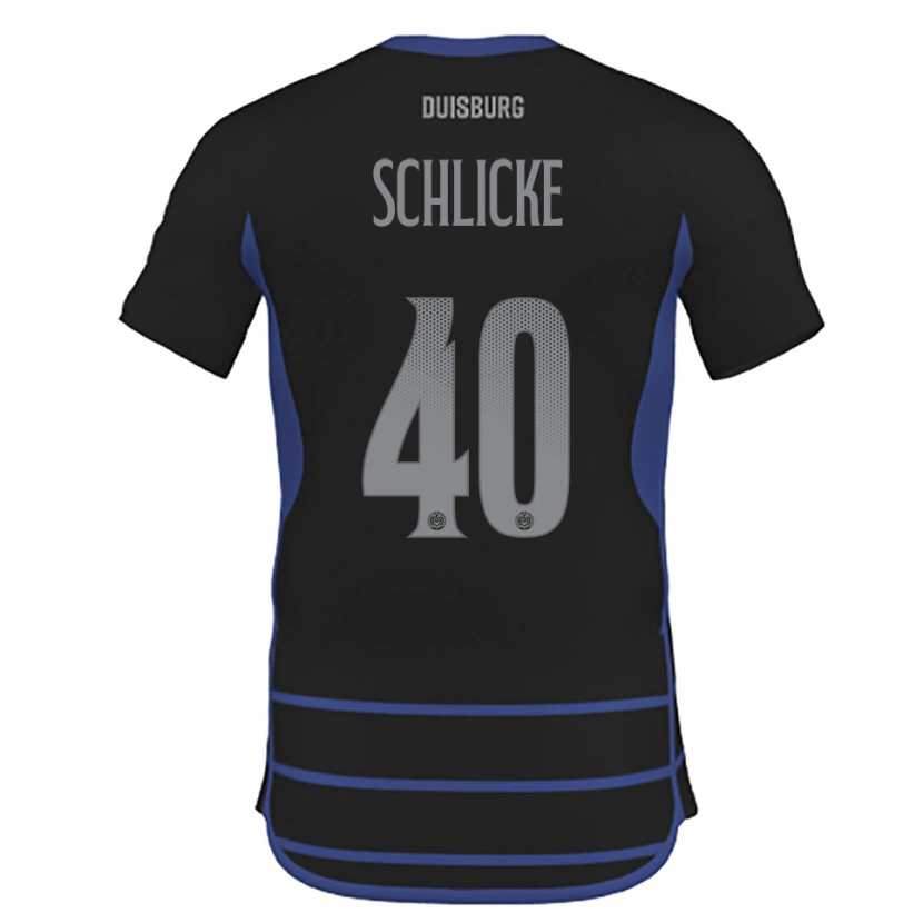 Danxen Mujer Camiseta Ben Schlicke #40 Negro Azul 2ª Equipación 2025/26 La Camisa México