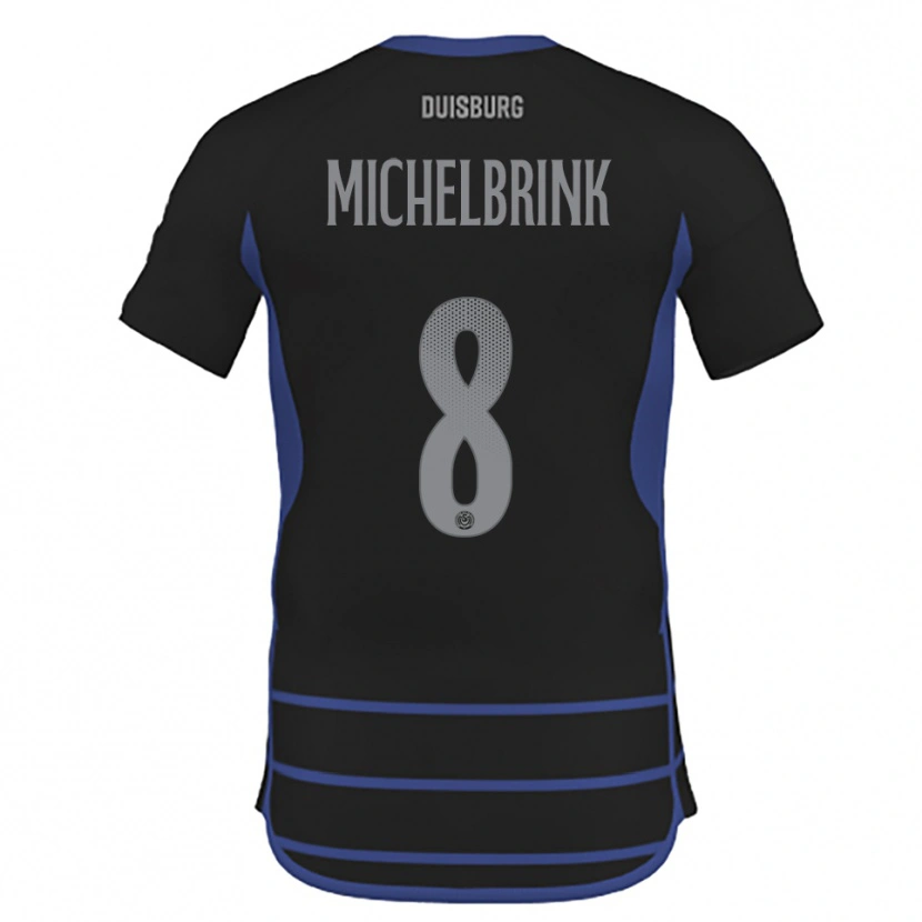 Danxen Mujer Camiseta Jonas Michelbrink #8 Negro Azul 2ª Equipación 2025/26 La Camisa México
