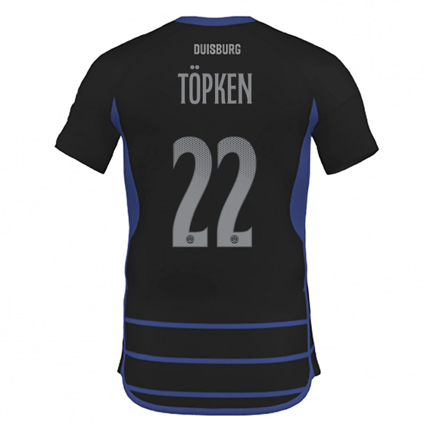 Danxen Mujer Camiseta Thilo Töpken #22 Negro Azul 2ª Equipación 2025/26 La Camisa México