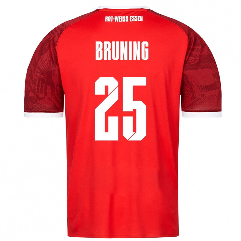 Danxen Mujer Camiseta Malte Brüning #25 Rojo Borgoña Blanco 2ª Equipación 2025/26 La Camisa México