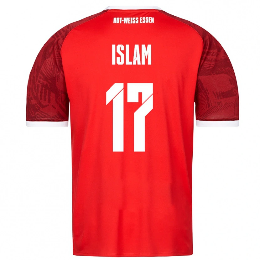 Danxen Mujer Camiseta Arda Islam #17 Rojo Borgoña Blanco 2ª Equipación 2025/26 La Camisa México