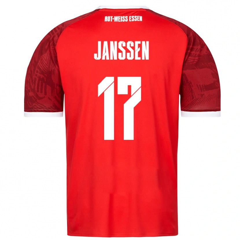 Danxen Mujer Camiseta Lenn Janssen #17 Rojo Borgoña Blanco 2ª Equipación 2025/26 La Camisa México