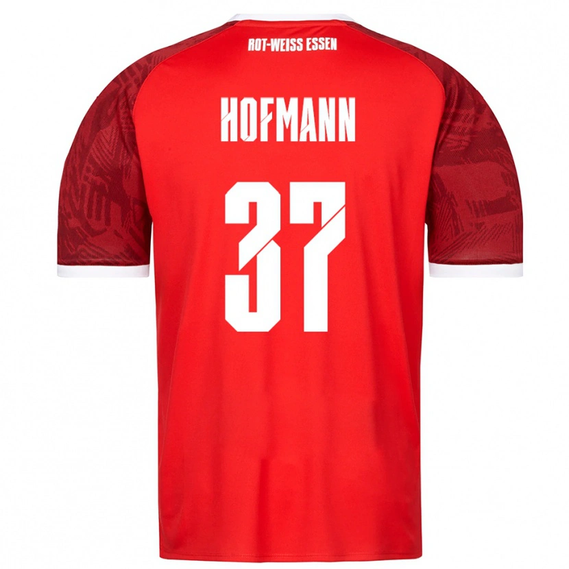 Danxen Mujer Camiseta Jannik Hofmann #37 Rojo Borgoña Blanco 2ª Equipación 2025/26 La Camisa México