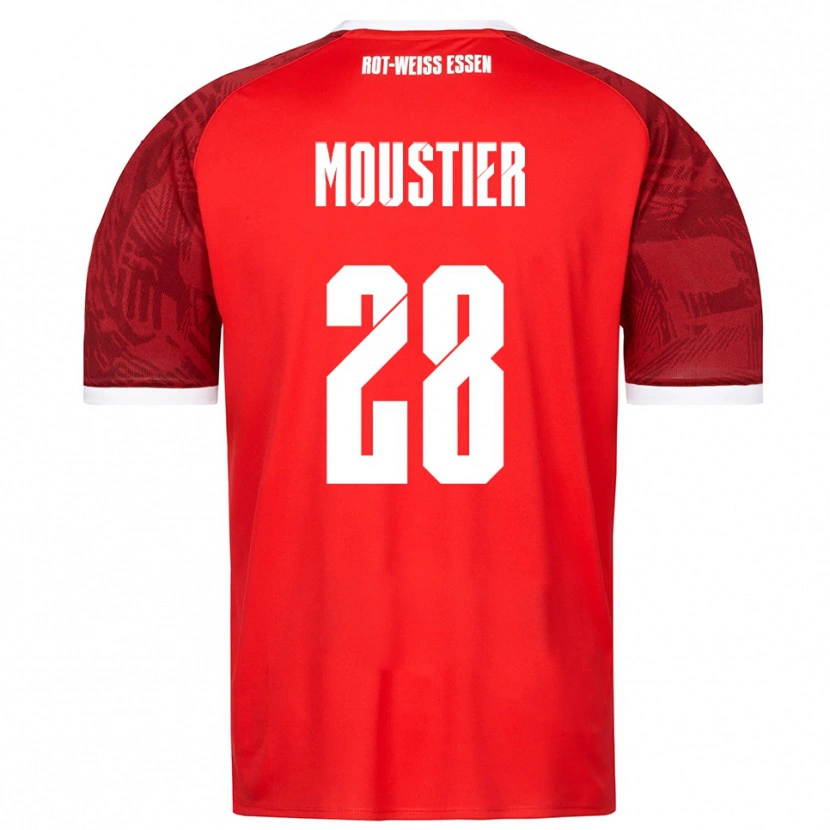Danxen Mujer Camiseta Tom Moustier #28 Rojo Borgoña Blanco 2ª Equipación 2025/26 La Camisa México
