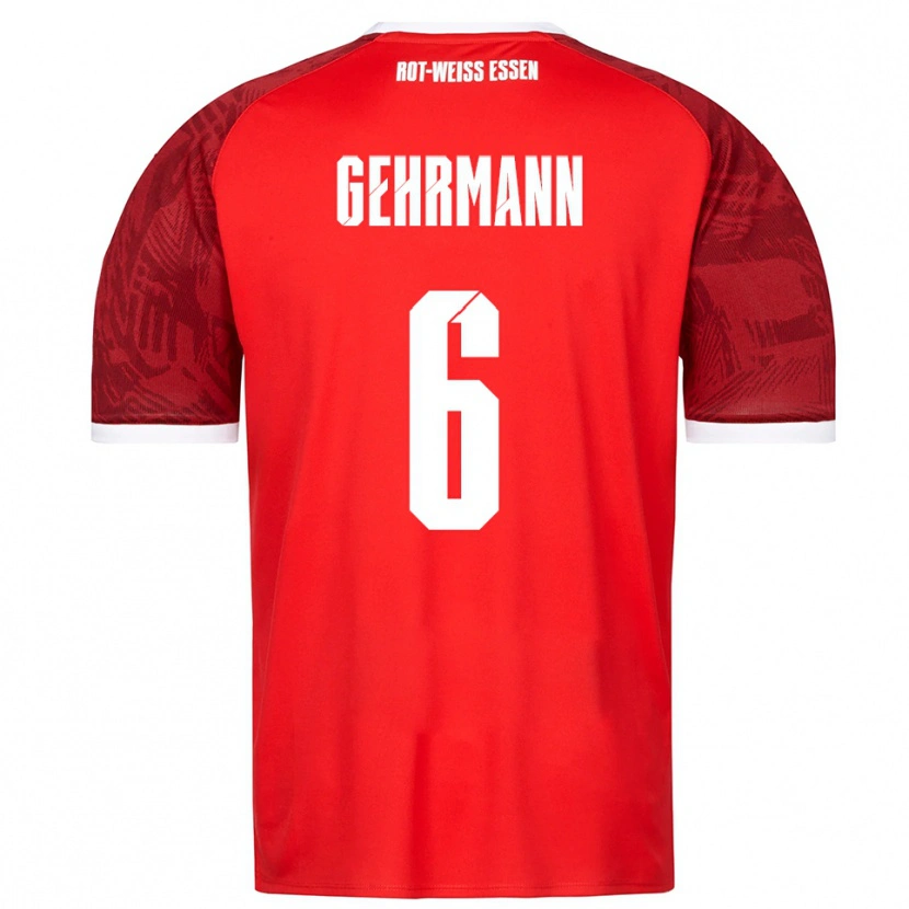 Danxen Mujer Camiseta Fabian Gehrmann #6 Rojo Borgoña Blanco 2ª Equipación 2025/26 La Camisa México