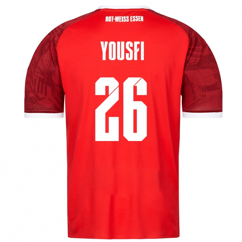 Danxen Mujer Camiseta Elias Yousfi #26 Rojo Borgoña Blanco 2ª Equipación 2025/26 La Camisa México