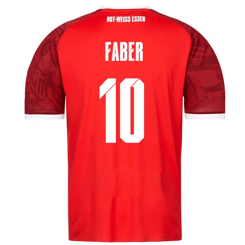Danxen Mujer Camiseta Marcel Faber #10 Rojo Borgoña Blanco 2ª Equipación 2025/26 La Camisa México