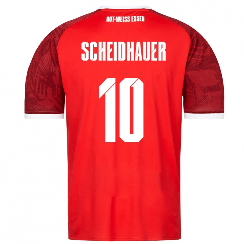Danxen Mujer Camiseta Leon Scheidhauer #10 Rojo Borgoña Blanco 2ª Equipación 2025/26 La Camisa México