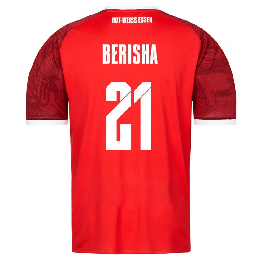 Danxen Mujer Camiseta Dion Berisha #21 Rojo Borgoña Blanco 2ª Equipación 2025/26 La Camisa México