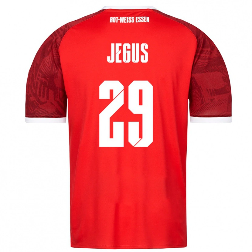 Danxen Mujer Camiseta Leonard Jegus #29 Rojo Borgoña Blanco 2ª Equipación 2025/26 La Camisa México