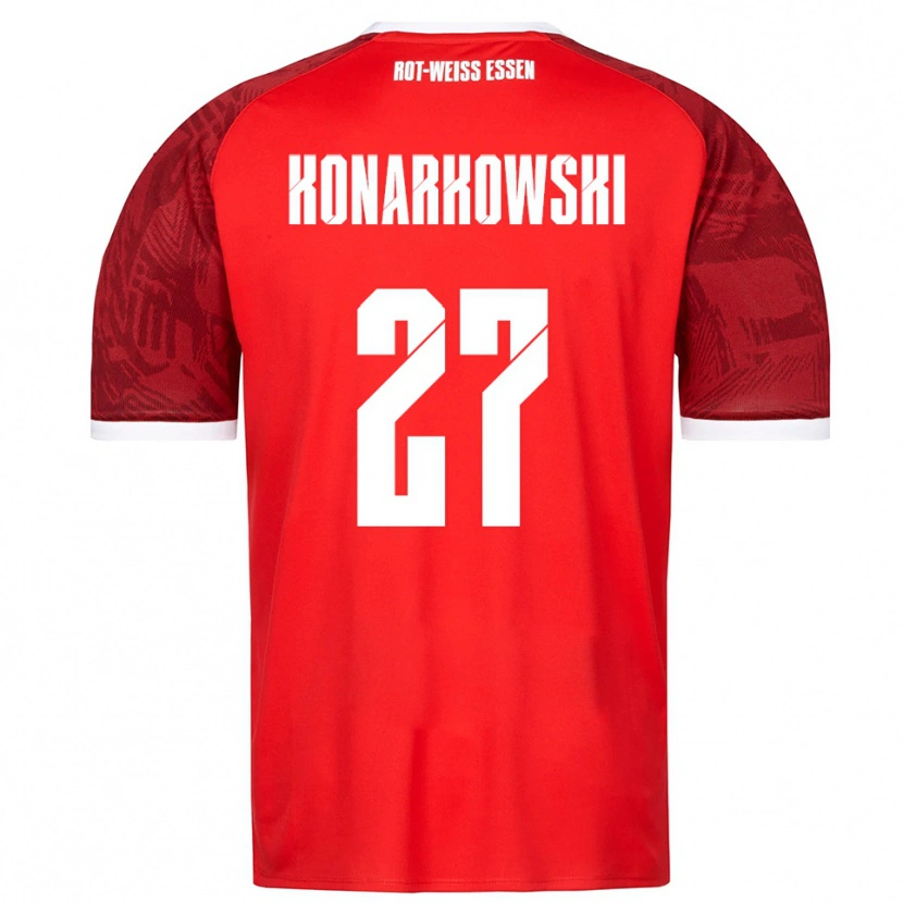 Danxen Mujer Camiseta Mirco Konarkowski #27 Rojo Borgoña Blanco 2ª Equipación 2025/26 La Camisa México