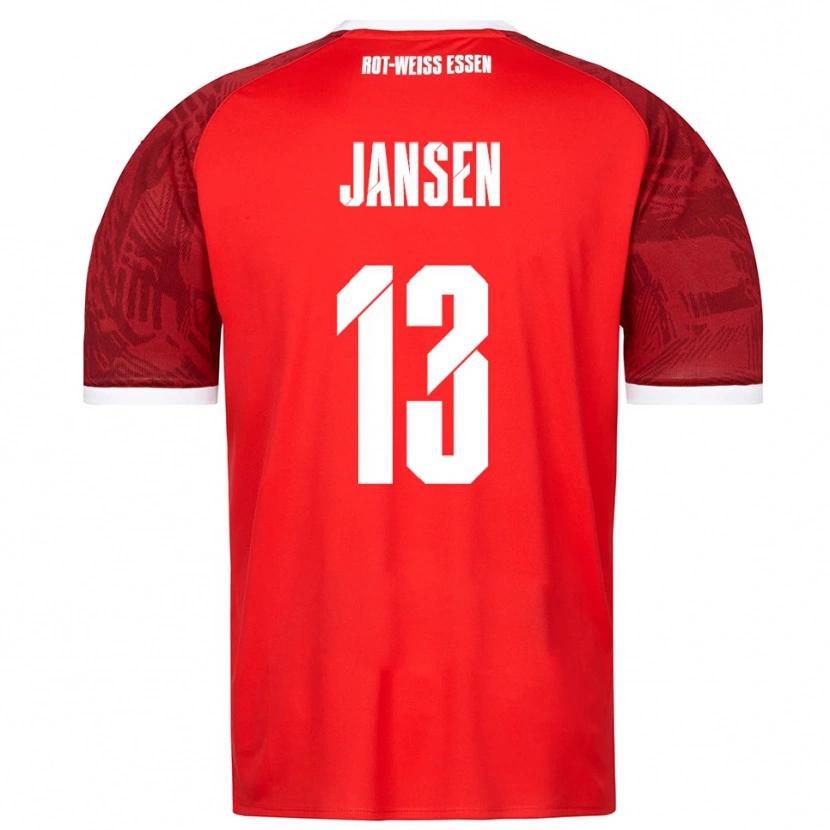 Danxen Mujer Camiseta Joshua Jansen #13 Rojo Borgoña Blanco 2ª Equipación 2025/26 La Camisa México