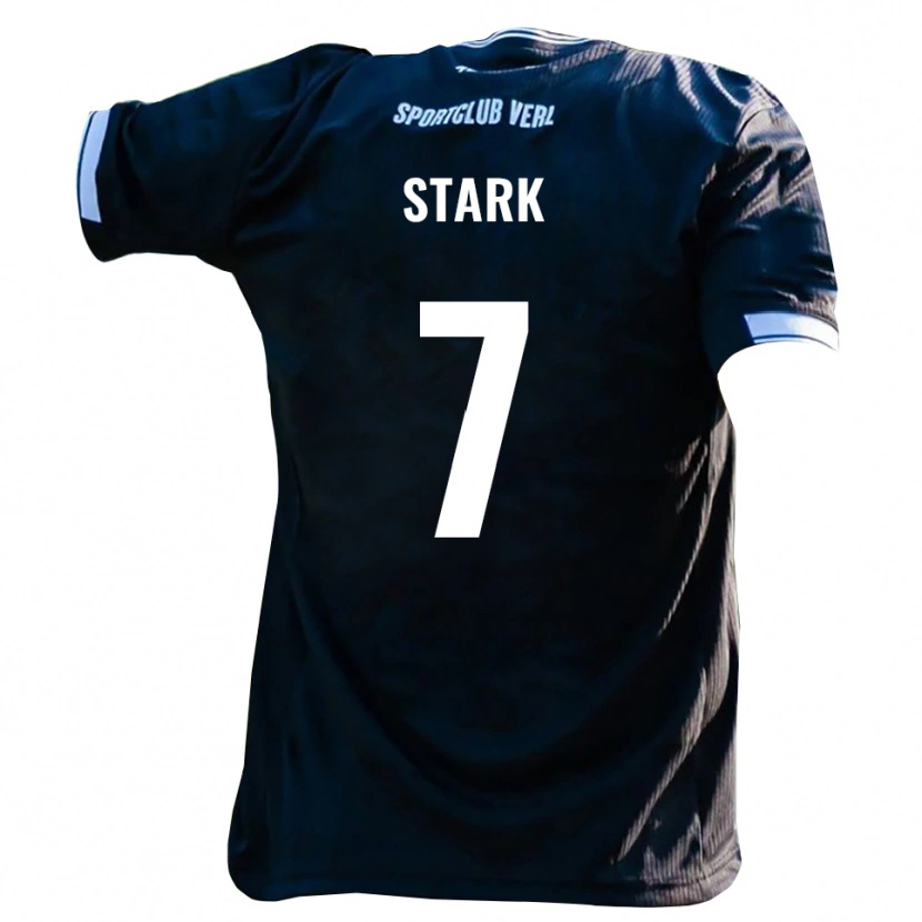 Danxen Mujer Camiseta Julian Stark #7 Negro Blanco 2ª Equipación 2025/26 La Camisa México