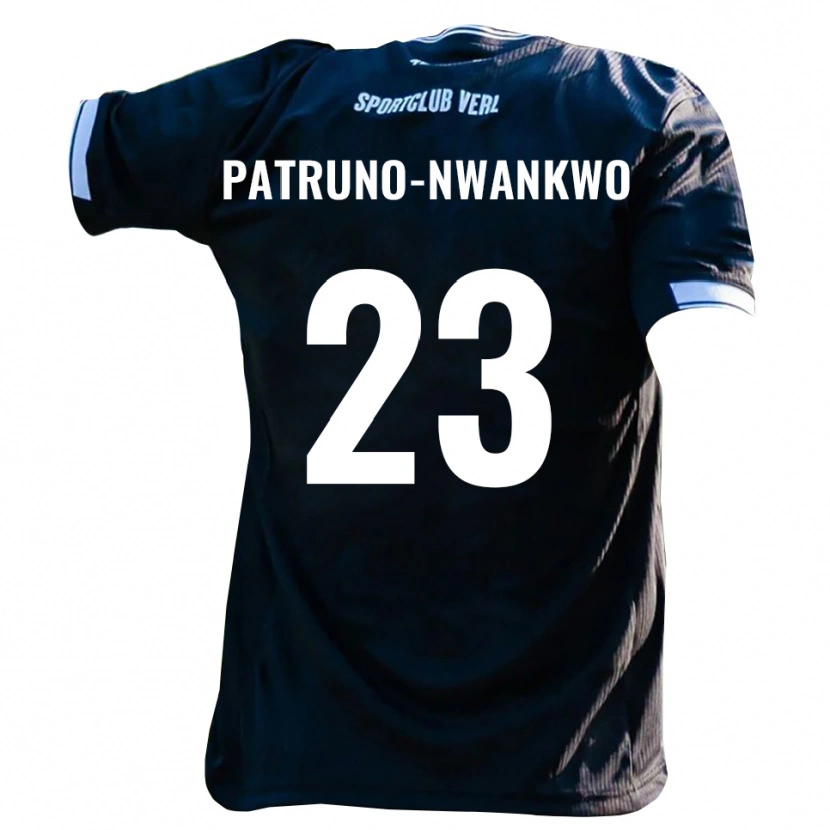Danxen Mujer Camiseta Josiah Patruno-Nwankwo #23 Negro Blanco 2ª Equipación 2025/26 La Camisa México