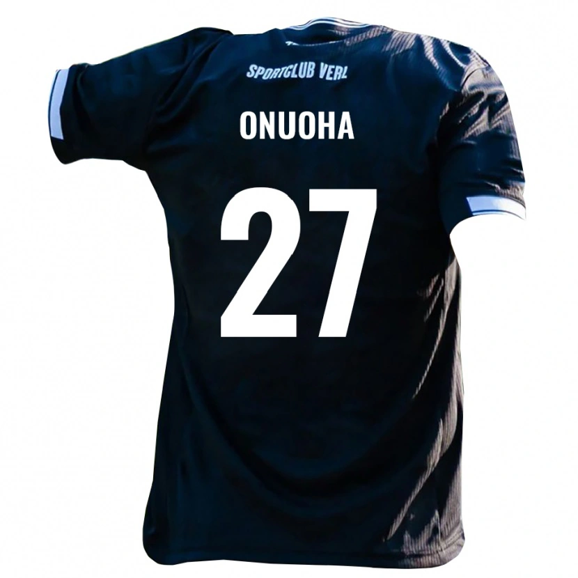Danxen Mujer Camiseta Chilohem Onuoha #27 Negro Blanco 2ª Equipación 2025/26 La Camisa México