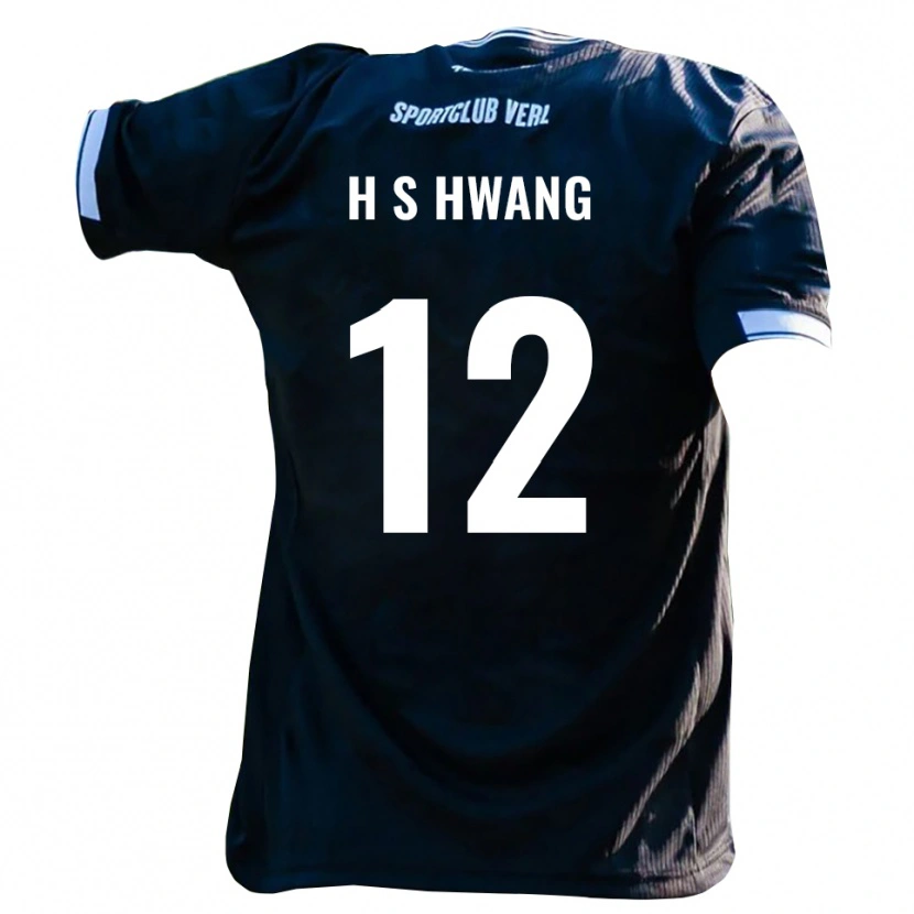 Danxen Mujer Camiseta Seung-Ho Hwang #12 Negro Blanco 2ª Equipación 2025/26 La Camisa México