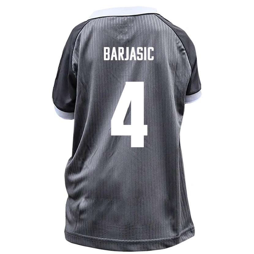 Danxen Mujer Camiseta Nikola Barjasic #4 Gris Blanco 2ª Equipación 2025/26 La Camisa México
