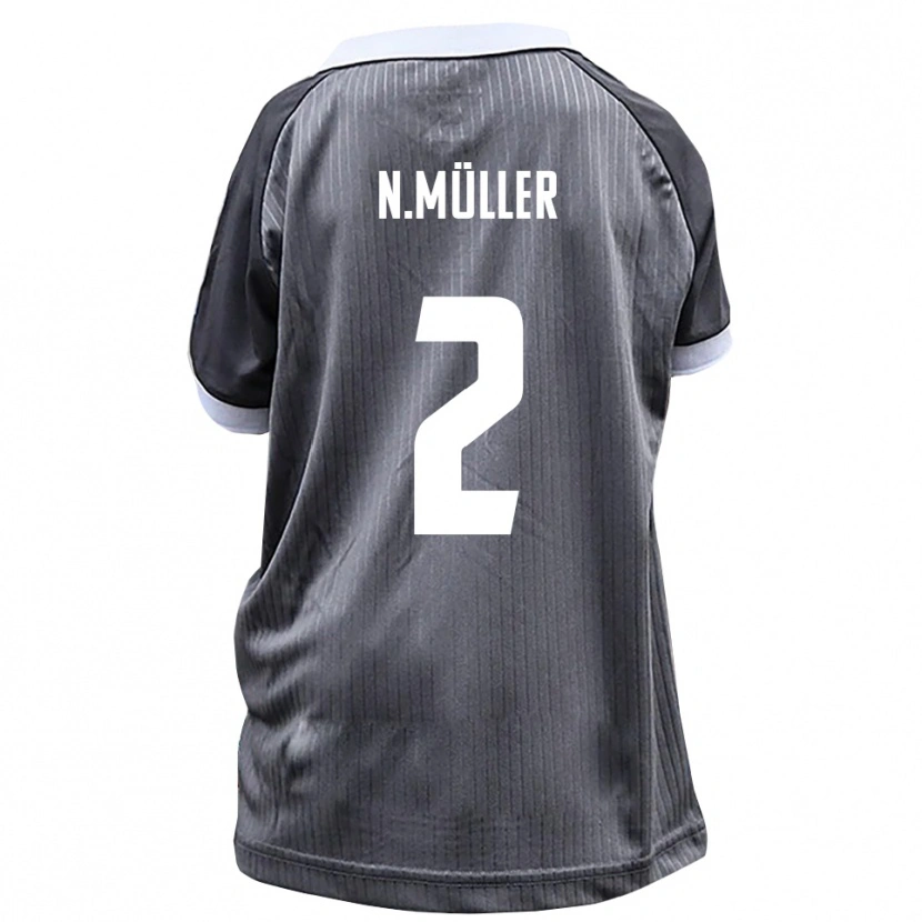 Danxen Mujer Camiseta Nico Müller #2 Gris Blanco 2ª Equipación 2025/26 La Camisa México