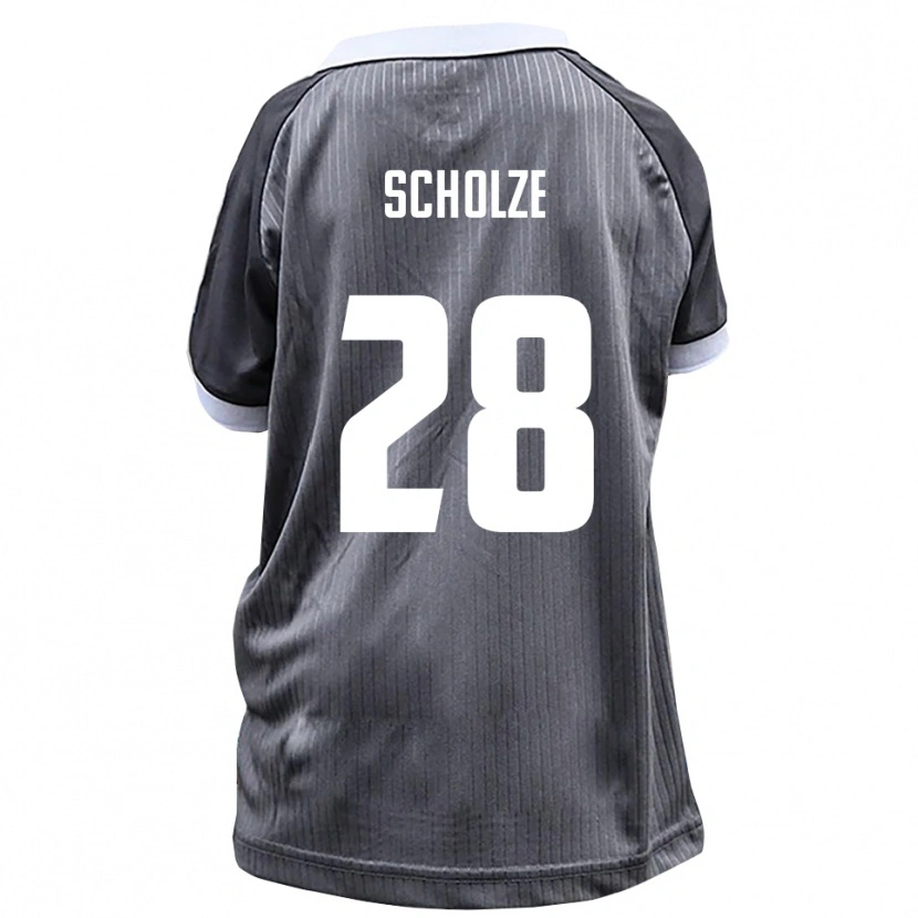 Danxen Mujer Camiseta Max Scholze #28 Gris Blanco 2ª Equipación 2025/26 La Camisa México