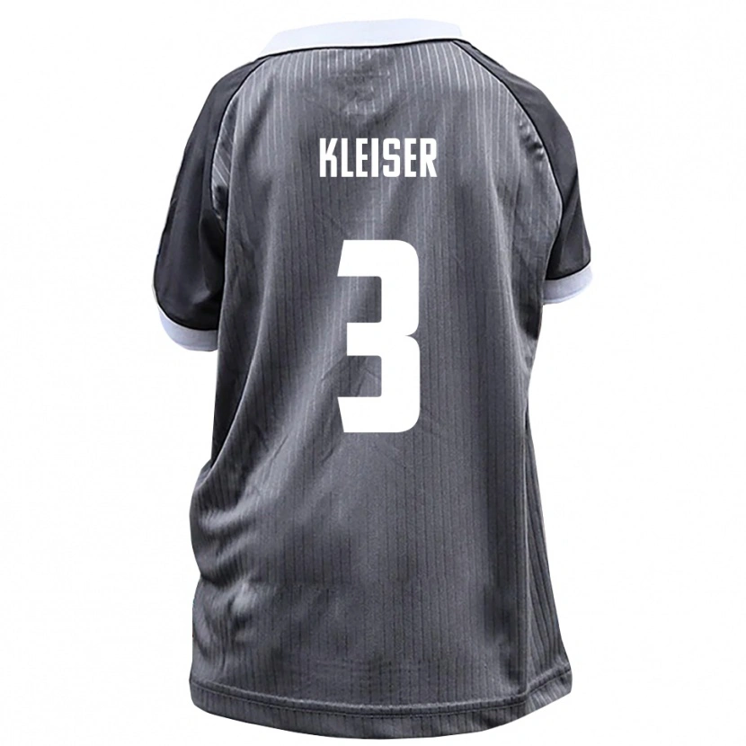 Danxen Mujer Camiseta Noah Kleiser #3 Gris Blanco 2ª Equipación 2025/26 La Camisa México
