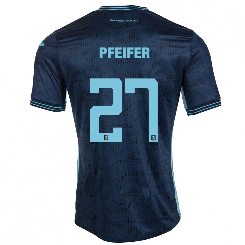 Danxen Mujer Camiseta Manuel Pfeifer #27 Azul Real 2ª Equipación 2025/26 La Camisa México