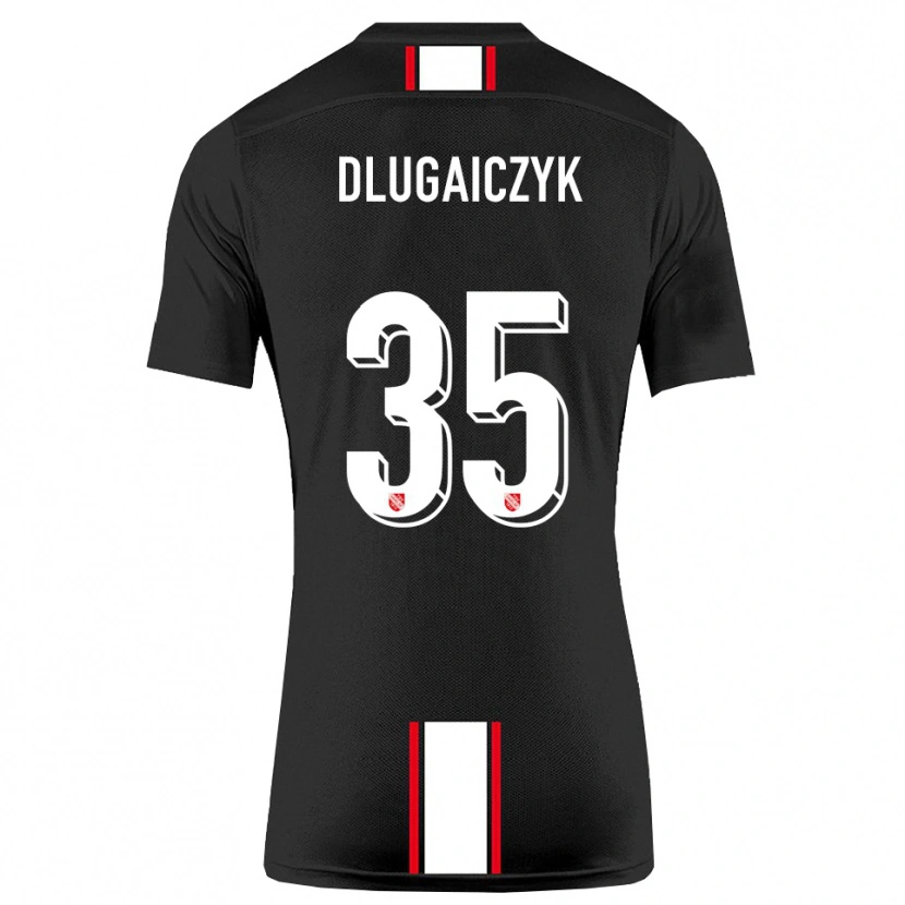 Danxen Mujer Camiseta Alexander Dlugaiczyk #35 Negro Blanco 2ª Equipación 2025/26 La Camisa México