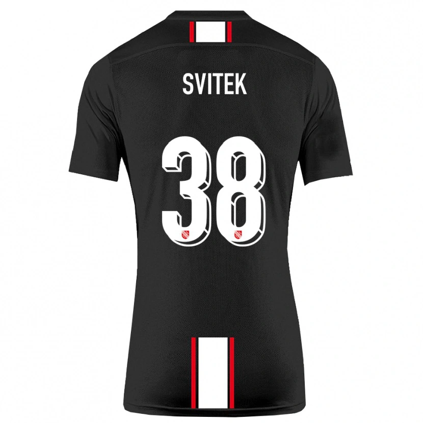 Danxen Mujer Camiseta Leon Svitek #38 Negro Blanco 2ª Equipación 2025/26 La Camisa México