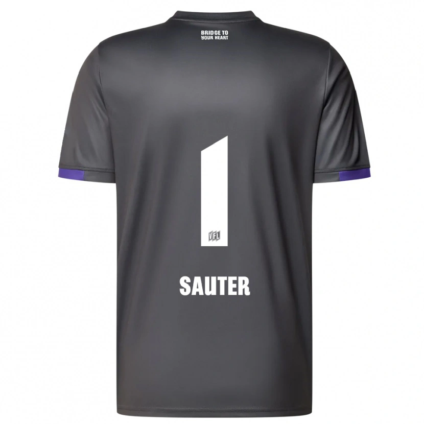 Danxen Mujer Camiseta Niklas Sauter #1 Gris Púrpura 2ª Equipación 2025/26 La Camisa México