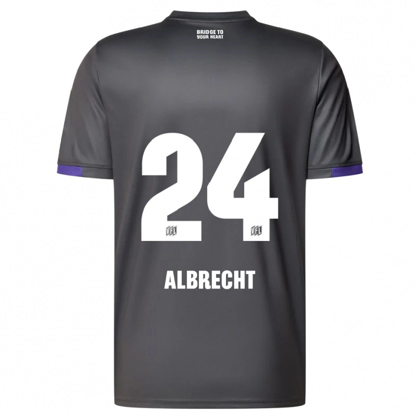 Danxen Mujer Camiseta Fabian Albrecht #24 Gris Púrpura 2ª Equipación 2025/26 La Camisa México