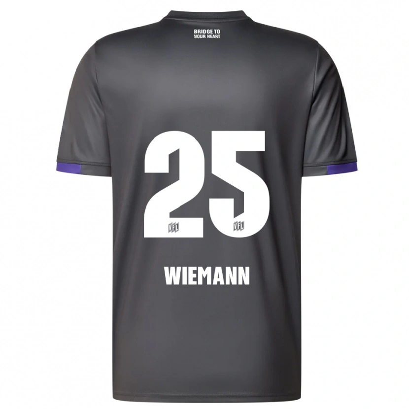 Danxen Mujer Camiseta Niklas Wiemann #25 Gris Púrpura 2ª Equipación 2025/26 La Camisa México