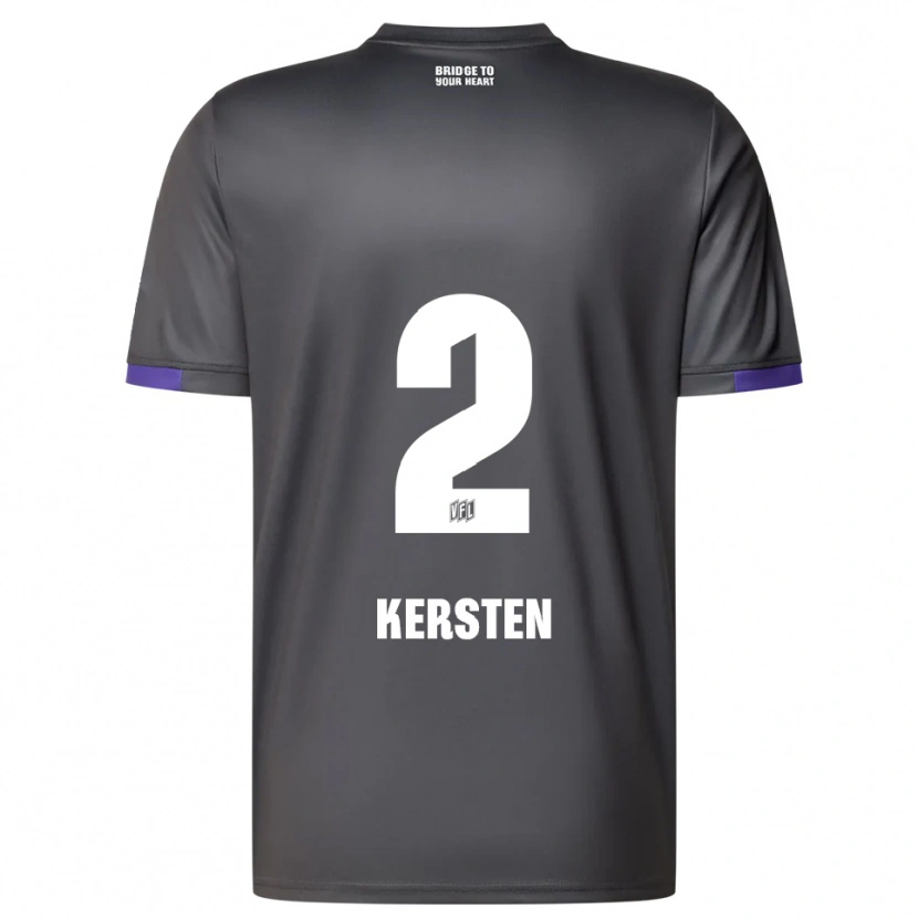 Danxen Mujer Camiseta Phil Kersten #2 Gris Púrpura 2ª Equipación 2025/26 La Camisa México