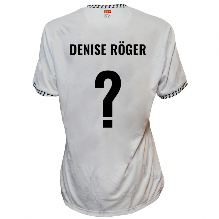 Danxen Mujer Camiseta Kim Denise Röger #0 Blanco Negro 2ª Equipación 2025/26 La Camisa México