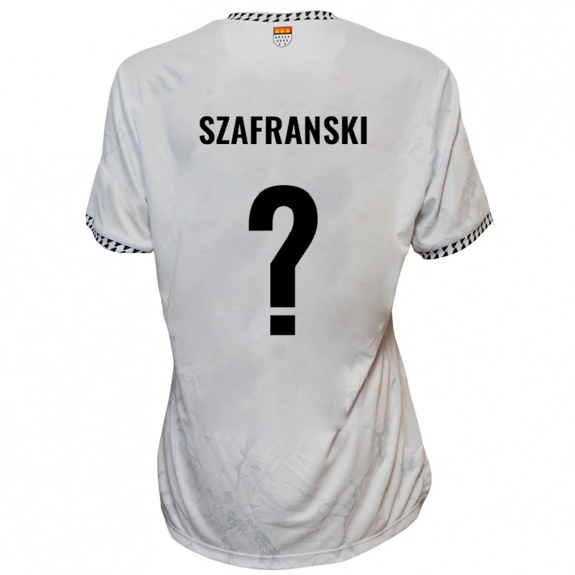 Danxen Mujer Camiseta Svenja Szafranski #0 Blanco Negro 2ª Equipación 2025/26 La Camisa México