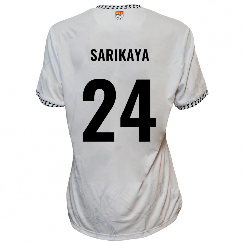 Danxen Mujer Camiseta Ege Sarikaya #24 Blanco Negro 2ª Equipación 2025/26 La Camisa México