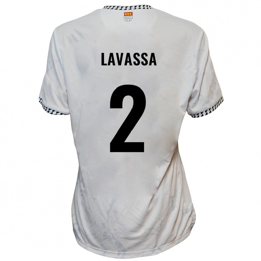Danxen Mujer Camiseta Timon Lavassa #2 Blanco Negro 2ª Equipación 2025/26 La Camisa México