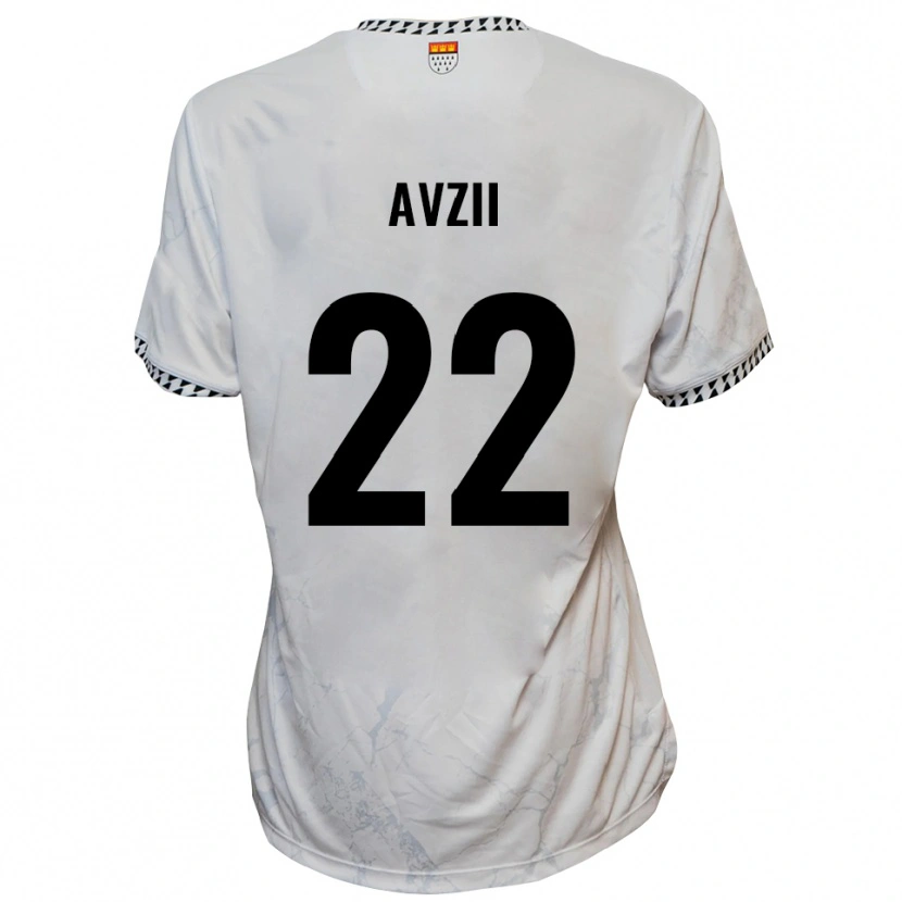 Danxen Mujer Camiseta Benjamin Avzii #22 Blanco Negro 2ª Equipación 2025/26 La Camisa México