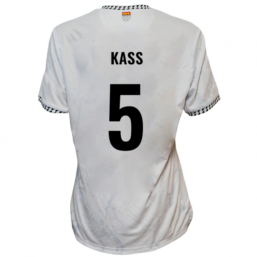 Danxen Mujer Camiseta Martin Kass #5 Blanco Negro 2ª Equipación 2025/26 La Camisa México