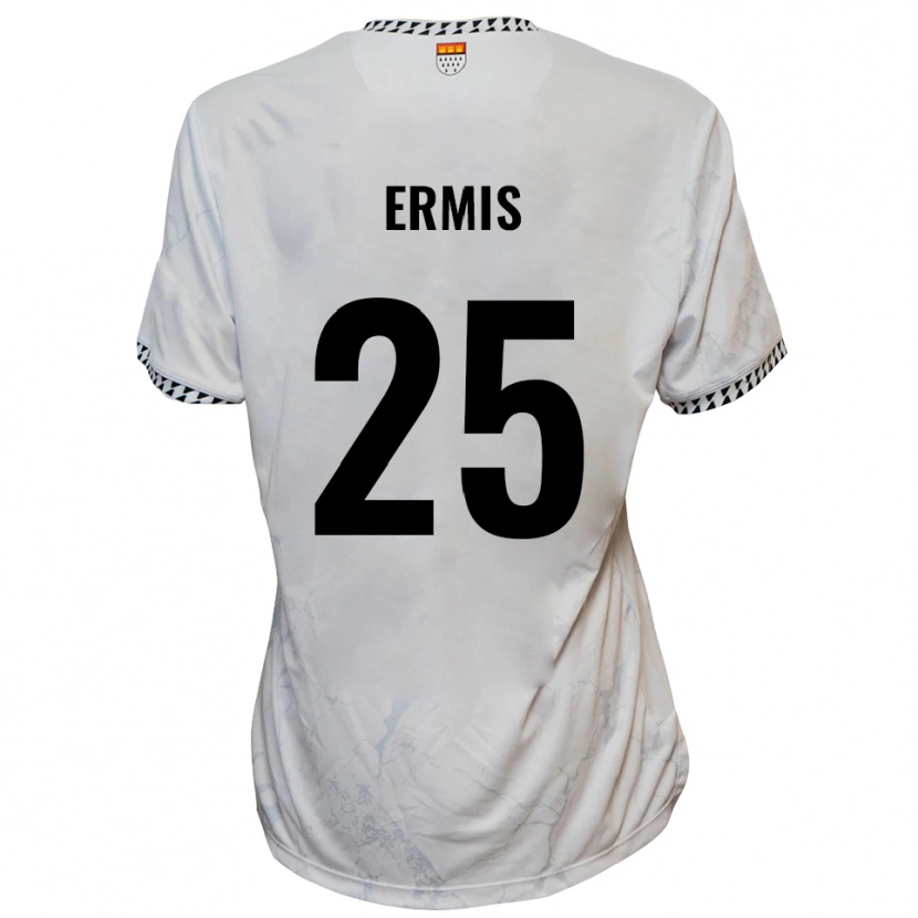 Danxen Mujer Camiseta Kiyan Ermis #25 Blanco Negro 2ª Equipación 2025/26 La Camisa México